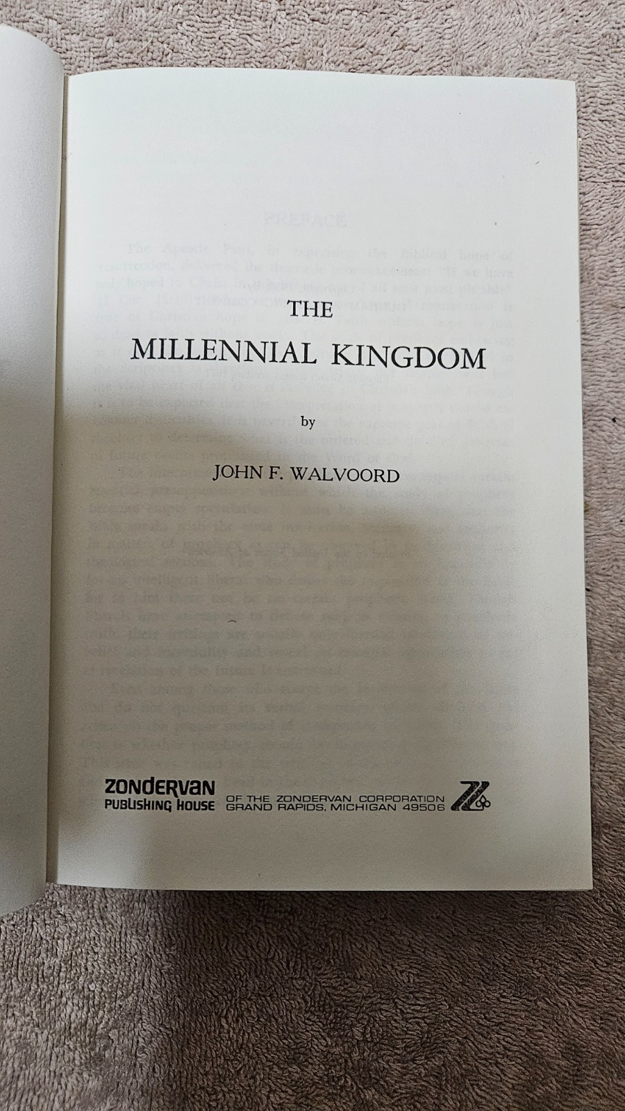 ‡ ✝️ Millennial Kingdom by Walvoord • 1977 11th Printing HCDJ Dispensational
