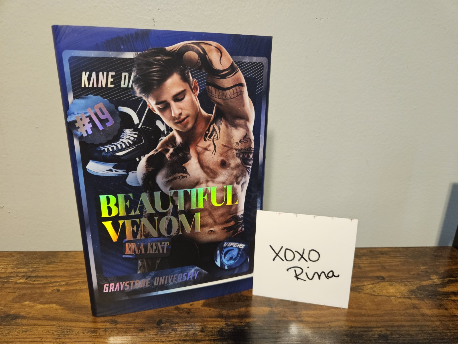 Beautiful Venom by Rina Kent Baddies Book Box Hockey Romance & Foiled Bookplate