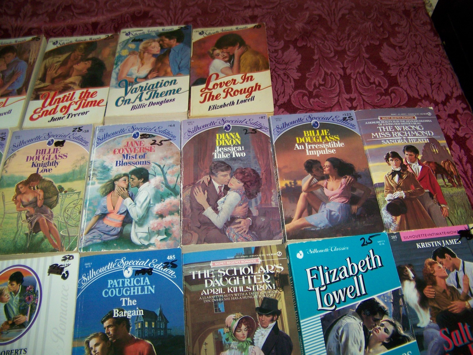 silhouette romance book lot OF 30 1980s & 90s GREAT READS & STORIES