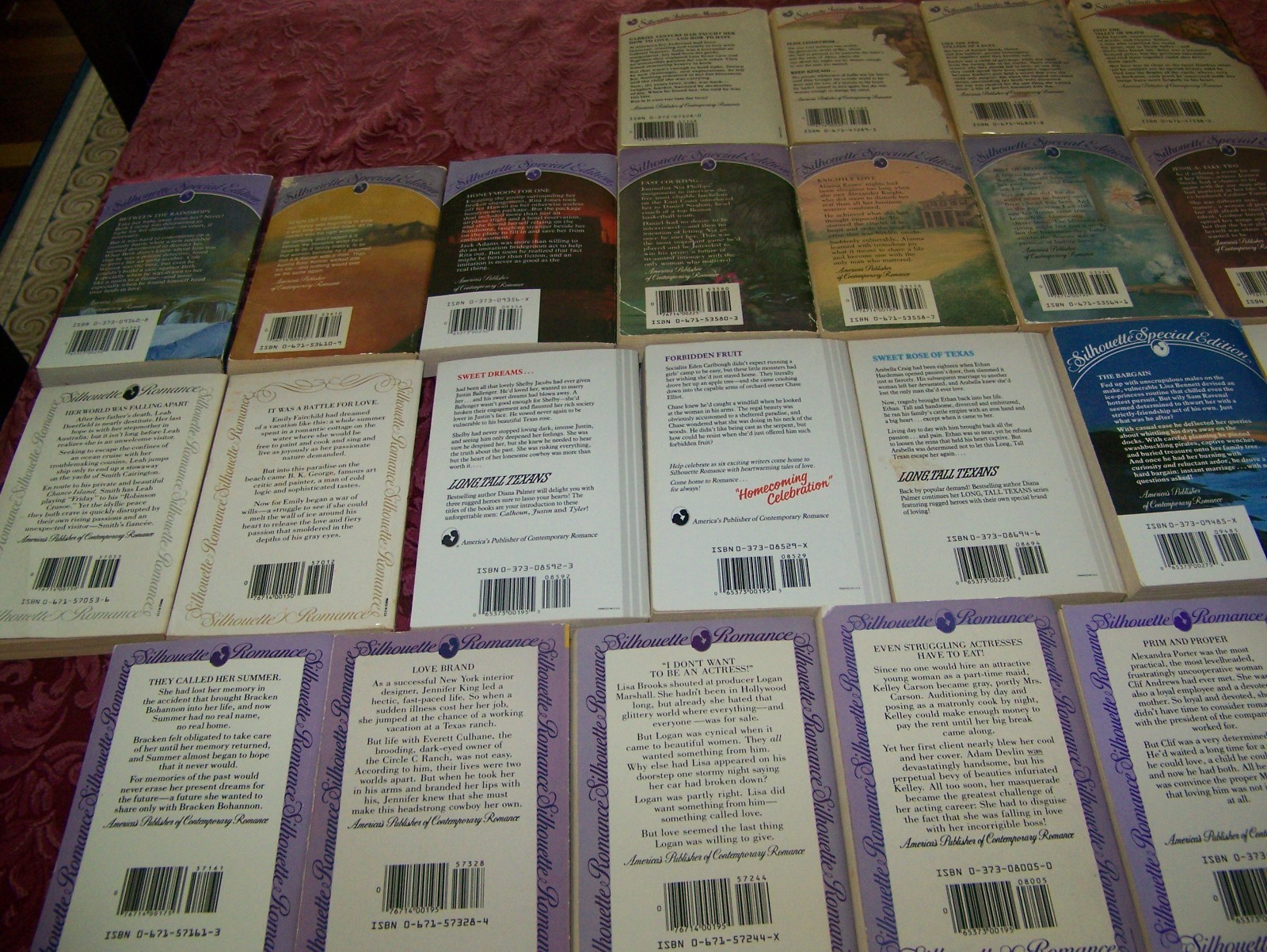 silhouette romance book lot OF 30 1980s & 90s GREAT READS & STORIES