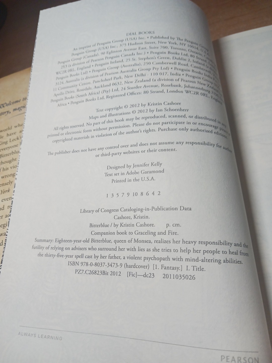 BitterBlue by Kristin Cashore HC 2012 1st Ed