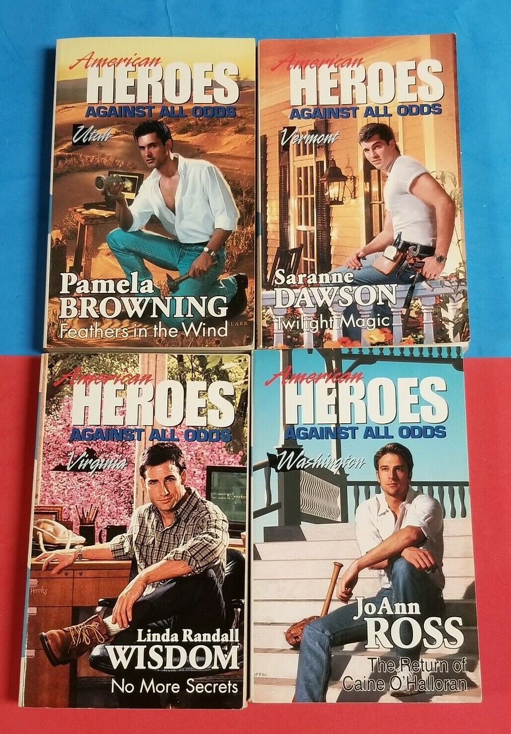 AMERICAN HEROES – ROMANCE – Lot of 4 Paperback Books – #44-#47 – See Photos