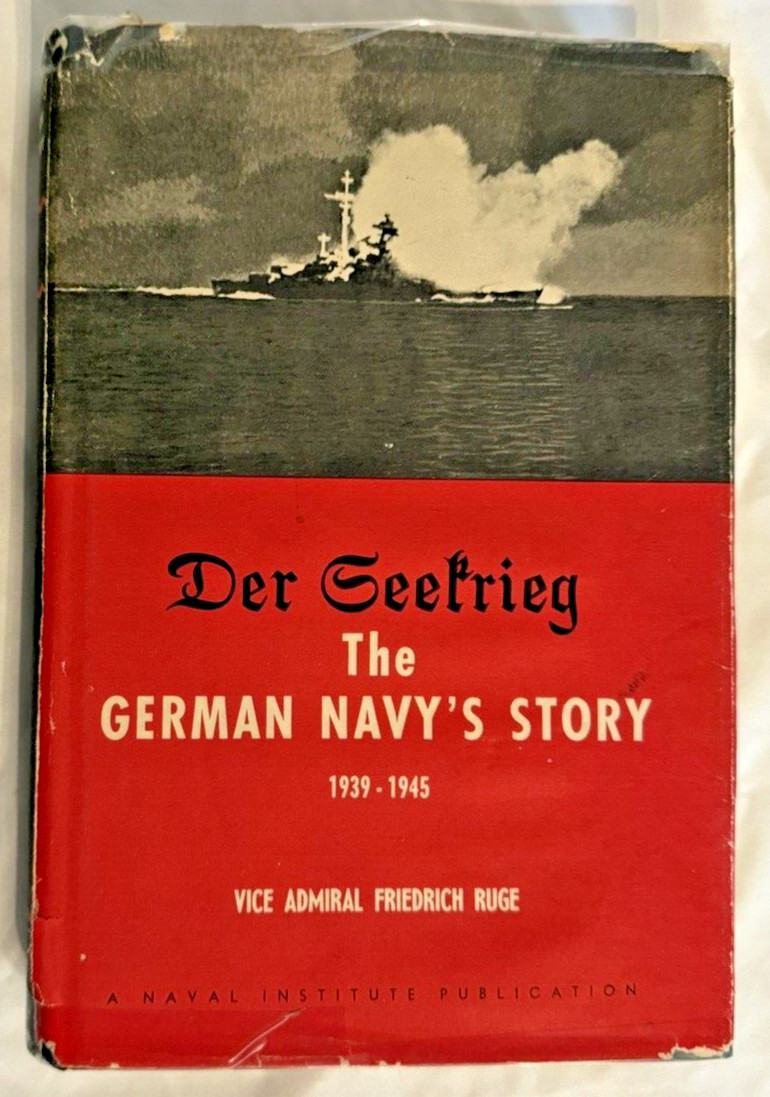 VG+ Der Geefrieg German Navy Story Friedrich Ruge 1957 Vintage Book HC DJ