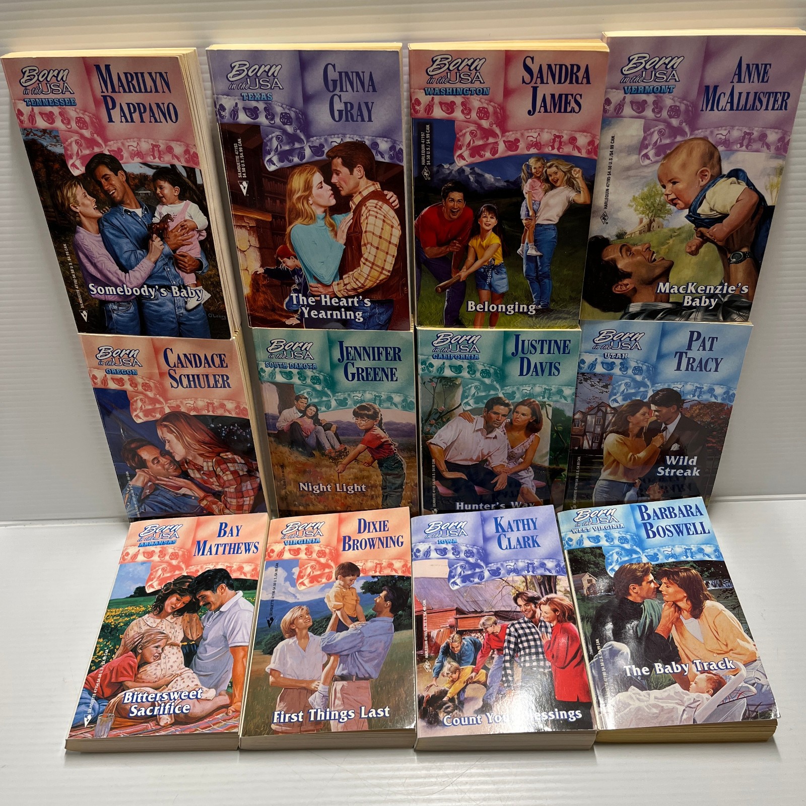 12 Vintage Harlequin Romance Novels 1980s & 1990s – Paper Back – Born in the USA