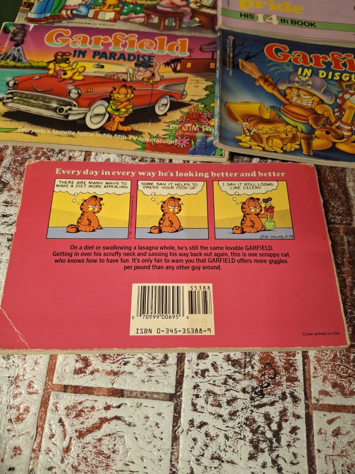 Lot Of 9 Garfield by Jim Davis Books – Vintage 1985 To 1989
