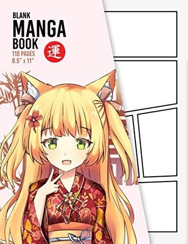 Blank Manga Book: Create Your Own Manga & Anime Sketchbook – 110 Pages – Ove…