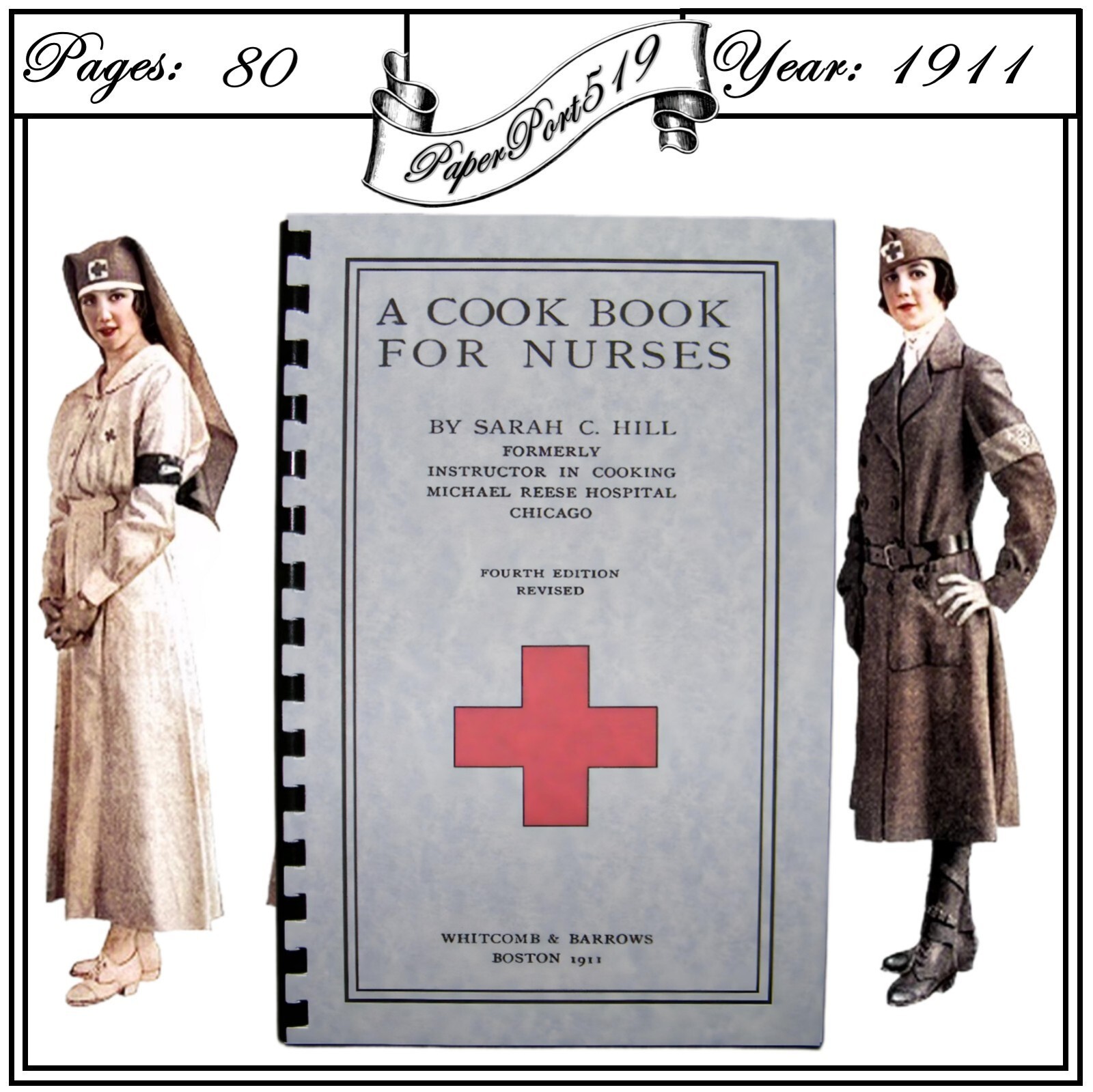 1911 A Cook Book For Nurses Vintage Cook Book 80 Pages