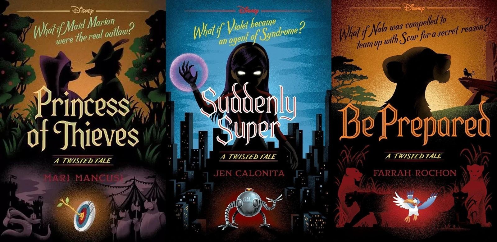 Princess of Thieves, Suddenly Super & Be Prepared Twisted Tale Disney USA Stock