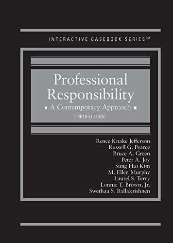 Professional Responsibility: – Hardcover, by Jefferson Renee; Pearce – Very Good