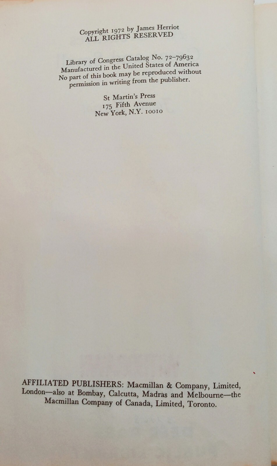 All Creatures Great and Small by James Herriot 1972 HCDJ First Edition